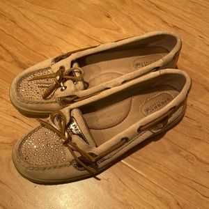 Sperry top sider rose gold rhinestone angelfish shoes
